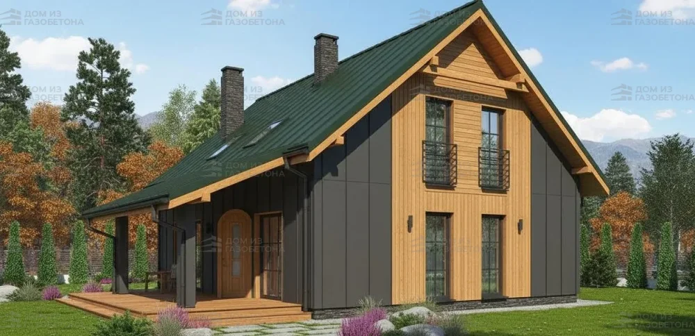 Проект Двухэтажный дом 13 на 10, 153 м2