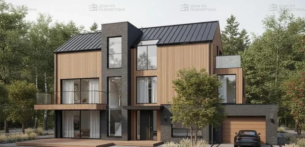 Проект Двухэтажный дом 24 на 13, 341 м2