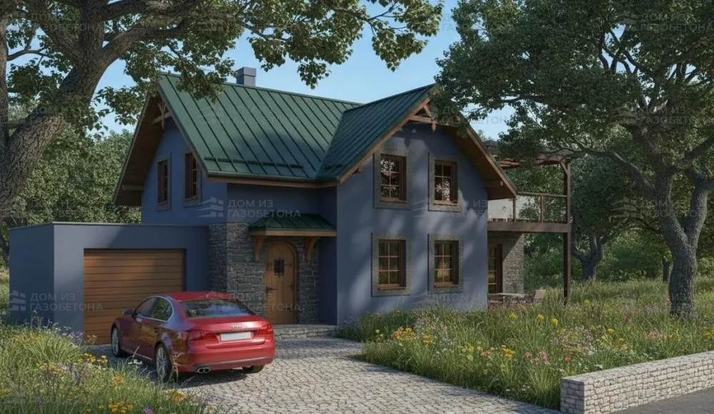 Проект Двухэтажный дом 10 на 10, 140 м2