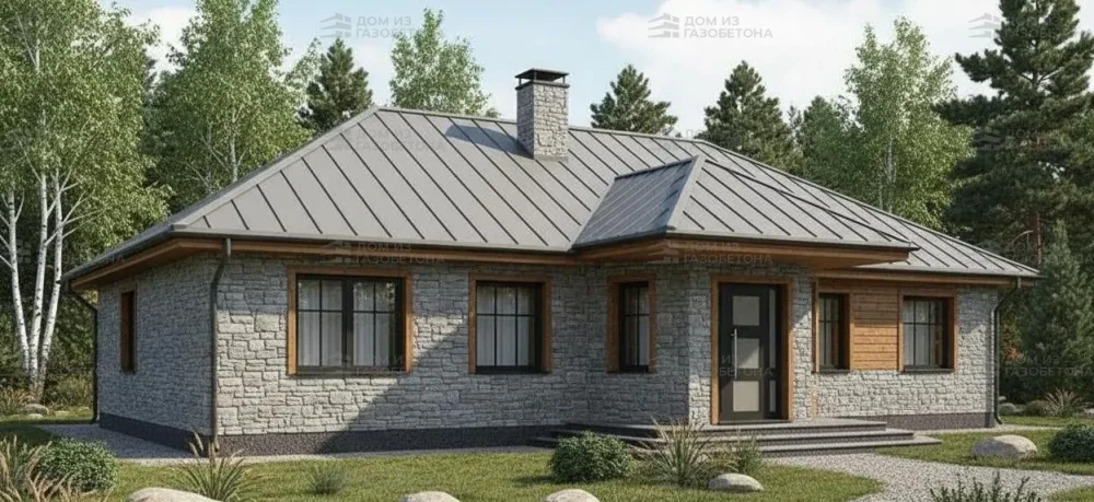 Проект Одноэтажный дом 16 на 13, 135 м2