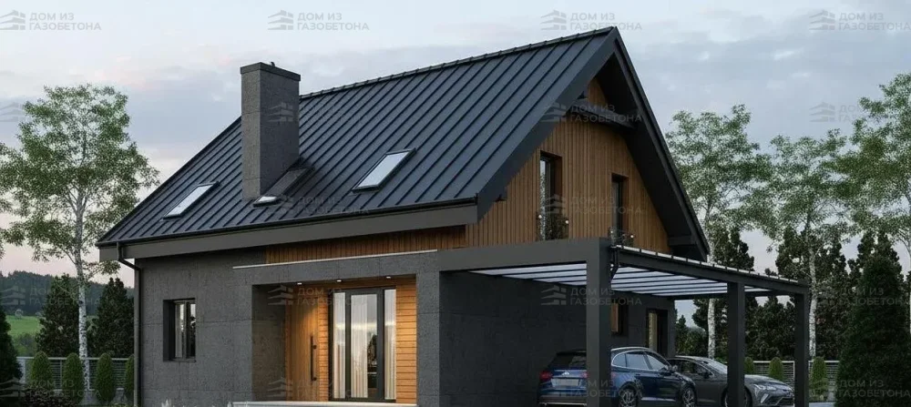 Проект Двухэтажный дом 12 на 9, 121 м2