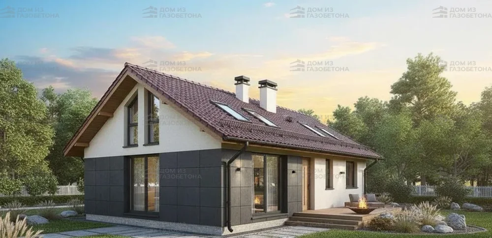 Проект Одноэтажный дом 13 на 9, 86 м2