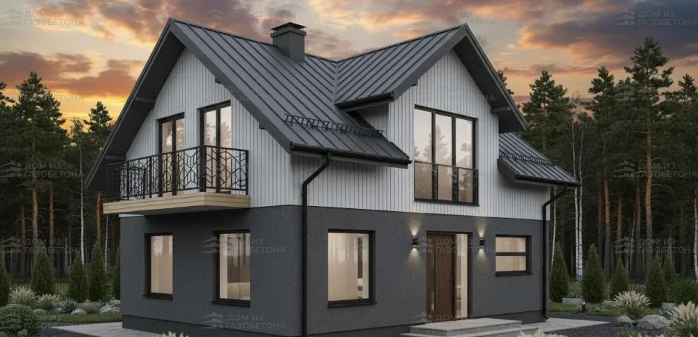 Проект Двухэтажный дом 8 на 11, 111 м2