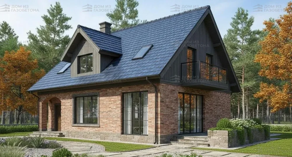 Проект Двухэтажный дом 11 на 11, 141 м2