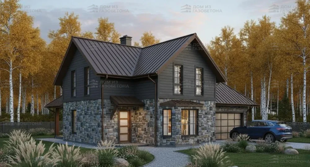 Проект Двухэтажный дом 15 на 16, 191 м2