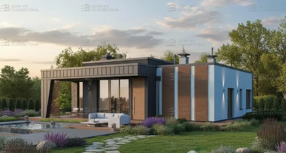 Проект Одноэтажный дом 14 на 18, 136 м2