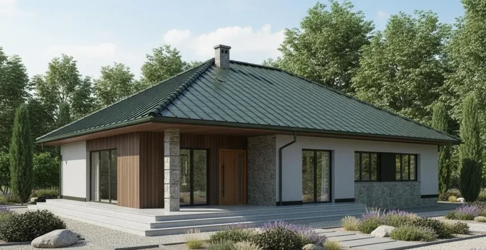 Проект Одноэтажный дом 15 на 17, 145 м2